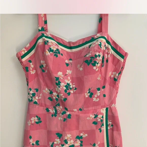 Floral Pink Strapless Dress - Picture 2 of 4